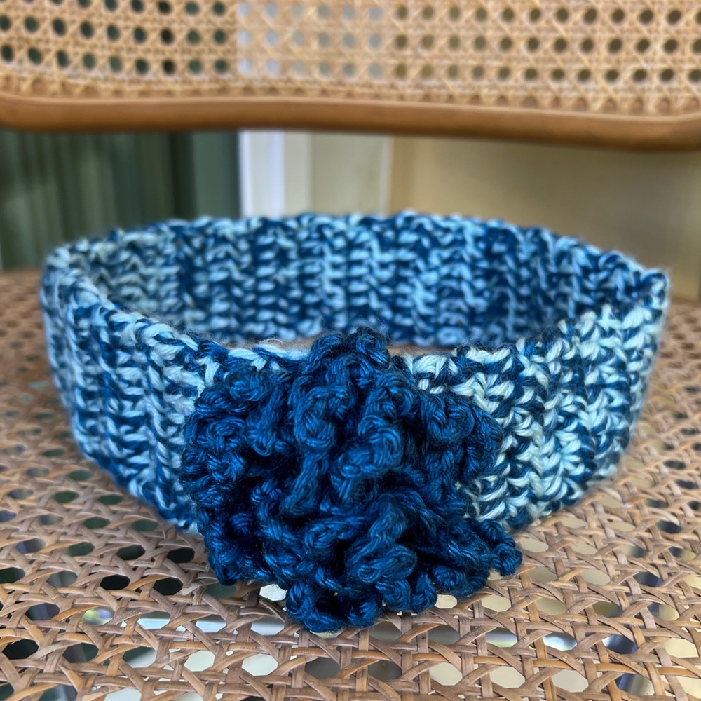 Blue Knit Headband